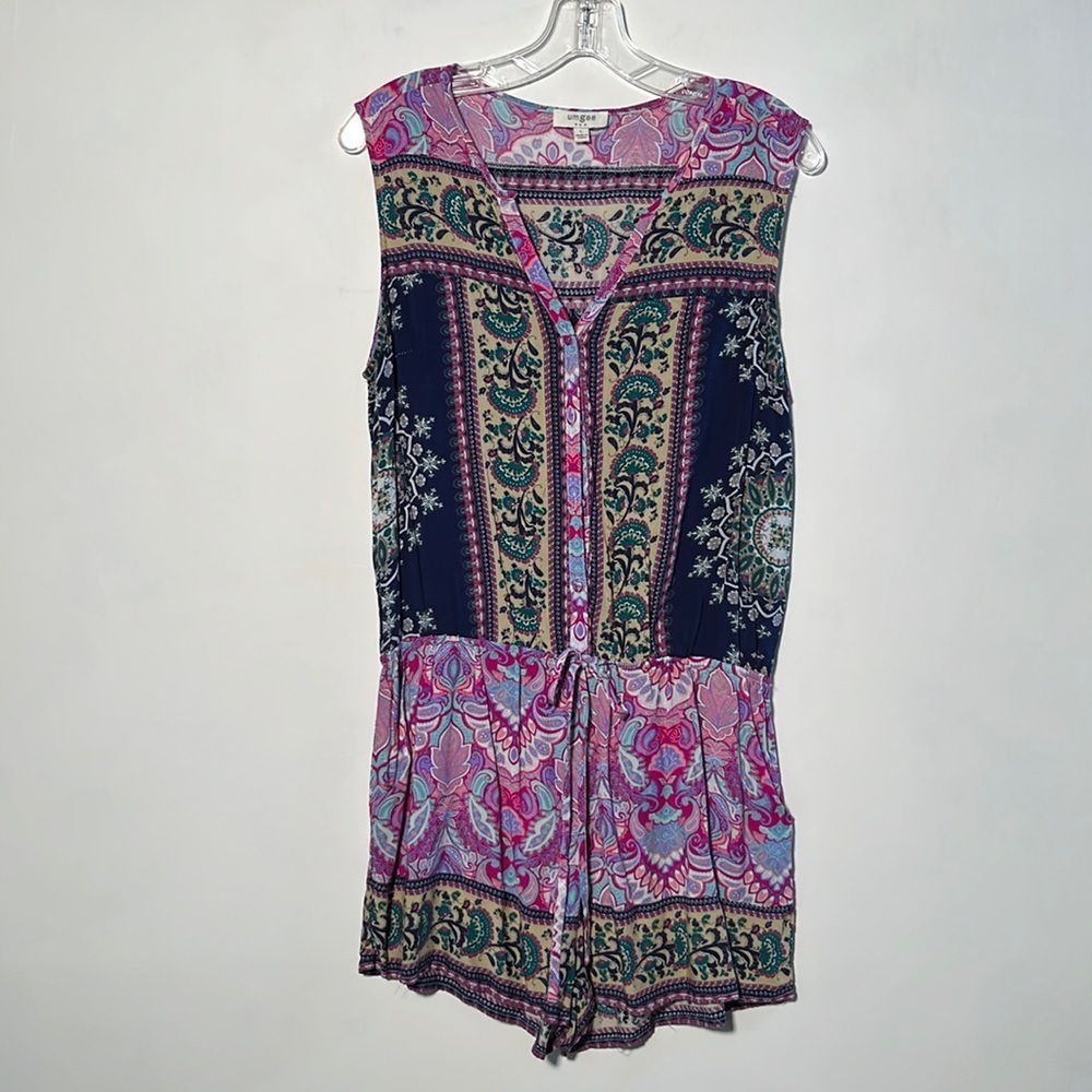 Umgee Boho Multi Color Multi Print Sleeveless But… - image 2